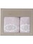 Flora Bambu Güpürlü 2'li Banyo Havlu Set (50*90+70*140) - Lila 2