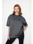 Kadın Oversized Kısa Kollu Penye T-Shirt 2