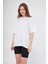 Kadın Oversized Kısa Kollu Penye T-Shirt 2