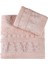 Elit Pastel Bambu 2'li Banyo Havlu Seti (50*90+70*140) -Pudra 1