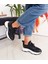 Siyah Gizli Dolgu Topuk Bağcıklı Kadın Sneakers 4
