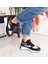 Siyah Renk Kot Triko Malzeme Bağcıklı Kadın Sneakers 3