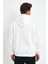 Beyaz Hoodie, Oversize Sweatshirt, Erkek Hoodie, Kanguru Cep Kapüşonlu 3