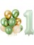 Retro Su Yeşili 1 Yaş Latex Balon Set 1