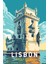Lisbon Retro Duvar Poster 30X42 cm Çerçevesiz 1