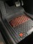 Opel Corsa C 2001-2006 Krom Kırmızı Lüx 4d Havuzlu Oto Paspas Takımı 2