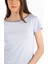 -Bisiklet Yaka Kısa Kollu Likralı Viskon T-Shirt Cindy 1