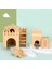 E Tarzı Gerbiller Için Masif Ahşap Hamster Evi Pet Spor Egzersiz Oyuncaklarını Gizleyin ve Önleyin (Yurt Dışından) 2