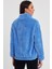 Mavi Kadın Hırkası, Fermuarlı Hırka, Oversize Hırka, Peluş Hırka 2