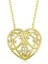 Gümüş Gold Bombeli Kalp Kadın Kolye 1