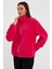 Fuşya Kadın Hırkası, Fermuarlı Hırka, Oversize Hırka, Peluş Hırka 2