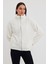 Beyaz Kadın Hırkası, Fermuarlı Hırka, Oversize Hırka, Peluş Hırka 5