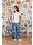 Kadın Kısa Kol Bej Mavi Pijama Takım C6T0N04Y42 1