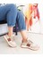 Bej-Taba Renk Bağcıklı Düz Taban Kadın Sneakers 1