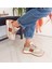 Bej-Taba Renk Bağcıklı Düz Taban Kadın Sneakers 4