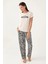 Yumuşak Dokulu Kısa Kol Kadın Pijama Takım 8787 1