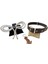 Köpek boyun tasması deri siyah gümüş papyonlu genişlik:2,5cm kalınlık:4mm boyun ölçüsü:36-45cm ayarlanabilir dog collar T1-24L 1