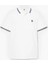 Tipped Pique Short Sleeve Polo Beyaz Erkek T-Shirt 4