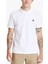 Small Linear Logo Print Polo Beyaz Erkek T-Shirt 3