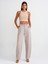 71457 Pembe Tintli Yan Cepli Denim Pantolon-Pembe 1