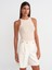30997 Halter Yaka Top-Bej Melanj 1