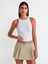 80834 Çift Kemerli Şort Etek-Yeşil 3