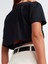 30402 Lastik Detaylı Tshirt-Siyah 2