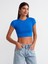 30936 Vücuda Oturan Crop Top-Saks 1