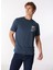 IU4016 Run Graphıc Ss Tee Mavi Erkek Yuvarlak Yaka Standart Fit T-Shirt 3