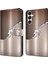 Samsung Galaxy A55 5g Cep Telefonu Kılıfı Baskılı 3D Desen Standlı Deri Kapak-Gümüş Çiçek (Yurt Dışından) 1