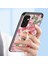 Samsung Galaxy A55 5g Kickstand Kılıf Çiçek Desenli Temperli Cam Kapak-Mor Manolya (Yurt Dışından) 2