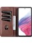 Samsung Galaxy A55 5g Pu Deri Kılıf Manyetik Telefon Kapak Cüzdan-Kahve (Yurt Dışından) 3
