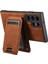 H16 Samsung Galaxy S24 Ultra Kickstand Çıkarılabilir Manyetik Kart TutucuHaki Telefon Kılıfı (Yurt Dışından) 3