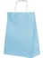 Büküm Saplı Kraft Kağıt Çanta Karton Hediyelik Poşet Torba - Mavi - 18X24 Cm. -25 Adetlik 4 Paket 4