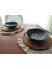 Fırfırlı Naturel Ham Keten Yuvarlak Amerikan Servis Vintage 40 cm 2'li 1