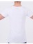 Erkek Beyaz Fanila Undershirt 100% Pamuk Penye Kısa Yarım Kol Derin ve Geniş V Yakası Uzun Boy Gömlek Altı Görünmez 5