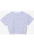 Beyaz - Lacivert Kız Çocuk Bisiklet Yaka Crop Top Çizgili T-Shirt C4SG-TST4030 2