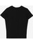 Siyah Kız Çocuk Bisiklet Yaka Relaxed Baskılı T-Shirt C4SG-TST7030 2