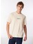 Yuvarlak Yaka Krem Erkek T-Shirt Jorlafayette Emb Tee Ss Crew Neck 1