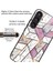Samsung Galaxy S24 Ultra Temperli Cam Arka Pc + Tpu Mermer Desenli Stil M Telefon Kılıfı (Yurt Dışından) 2