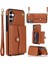 Samsung Galaxy A14 4g/5g Kickstand Kart Yuvaları 2 Askılı Rfıd Engelleme Kahverengi Telefon Kılıfı (Yurt Dışından) 1