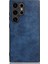 Samsung Galaxy S24 Ultra Pu Deri Kaplamalı Pc+Tpu Dikiş Hattı Akıllı Mavi Telefon Kılıfı (Yurt Dışından) 2