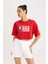 Fit NBA Wordmark Oversize Fit Bisiklet Yaka Kısa Kollu Crop Tişört B9975AX24SM 1