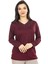 Kadın Orta Yaş ve Üzeri Yeni Model V Yaka Sade Model Anne Penye Bluz 30565 1