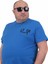 Mocgrande Erkek Büyük Beden Sıfır Yaka T-Shirt Gang 24132 Saks 3