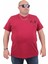 Mocgrande Erkek Büyük Beden Sıfır Yaka T-Shirt Gang 24132 Bordo 2