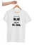Meow Be Cool Sevimli Havalı Kedi Baskılı Eğlenceli Hediyelik Beyaz T-Shirt 3