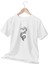 Siyah Çizim Ejderha Baskılı Beyaz T-Shirt 1