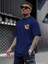 Teddy Baskılı Oversize Lacivert Erkek T-Shirt 1