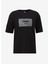 Siyah Erkek Bisiklet Yaka Loose Fit Baskılı T-Shirt C4SM-TST4647 1